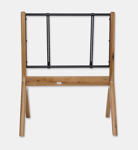 Home Deco and More Davis Wood Lacquered-finish Tv Stand, Oak, Packshot View