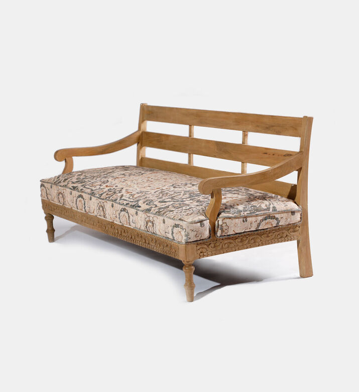 Home Deco and More Raji Digital Printed 3-seater Sofa, Beige, Packshot View