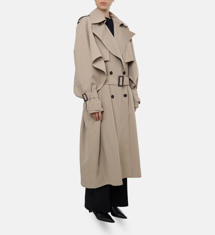 Source Unknown Button-down Long-sleeve Trench Coat, Model View Source Unknown Button-down Long-sleeve Trench Coat, Model View