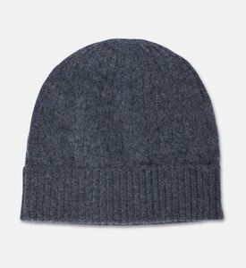 Galeries Lafayette Cable-knit Turn-up Beanie Hat, Dark-grey, Fs, Packshot View