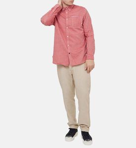 Striped Sleeve-adjustment Shirt