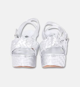 Schutz Shoes Sand Mestico Trisset, Silver, Eu-39, Packshot View