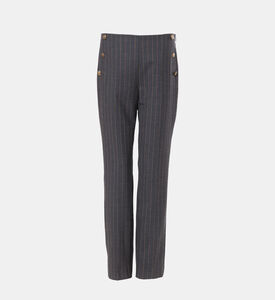 Striped Straight-leg Trousers