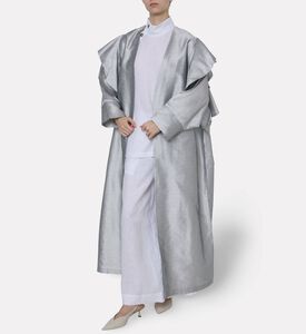 BARG Monochrome Scarf Open-front Abaya, Model View