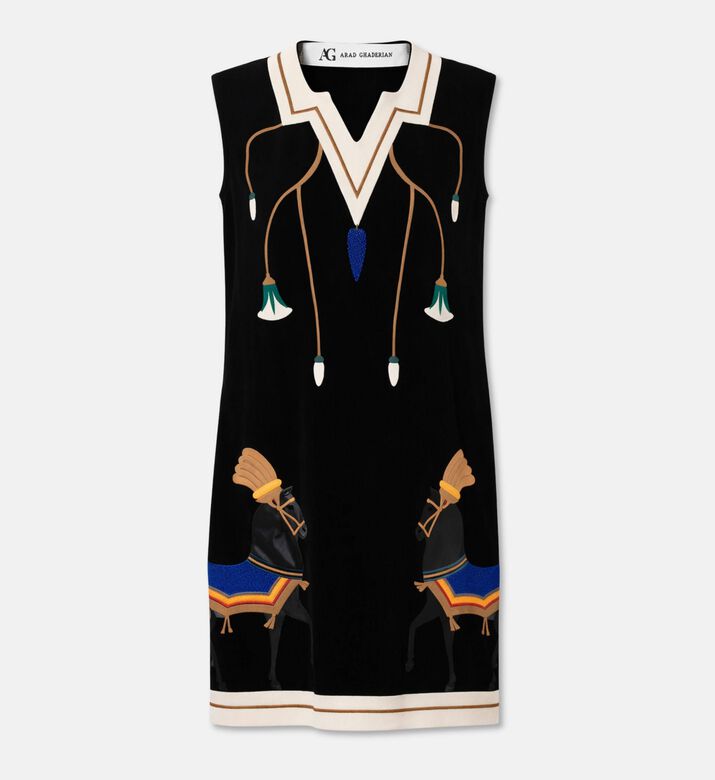 Arad Ghaderian Dress Crepe, Black, Xl, Packshot View