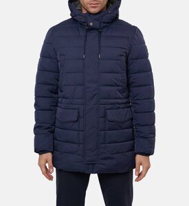 Hackett London Puffy Long-sleeve Hooded Jacket, Model View