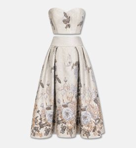 Savanna Brocade Floral Bralette, Grey, L, Packshot View