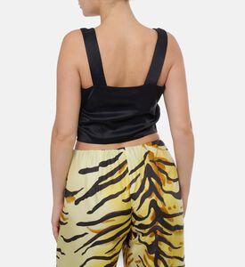 Nanushka Petra Sleeveless Satin Top, Model View