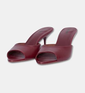 Lola Cruiz Amelia Leather Mule Sandals, Burgundy, Eu-41, Packshot View