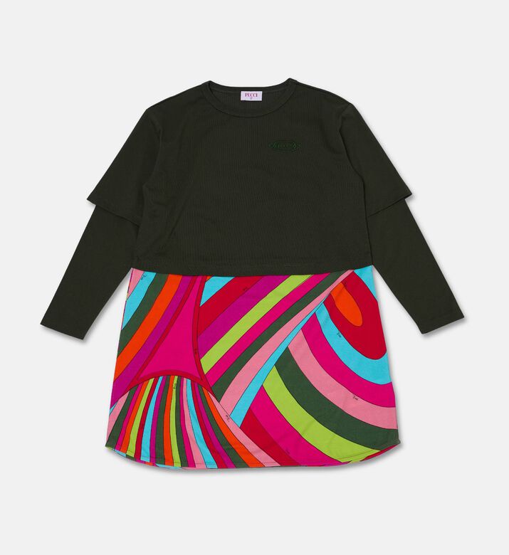 Emilio Pucci Printed Skirt Jersey Dress, Packshot View
