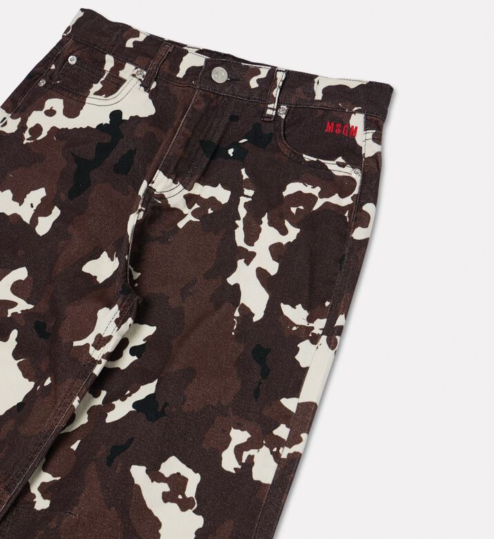 MSGM Camo-print Wide-leg Pants, Packshot View