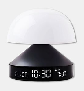 Lexon Design Mina Sunrise Alarm Clock Lamp, Black, Packshot View