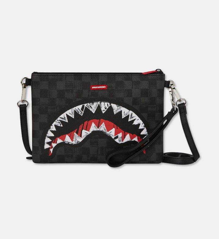 Sprayground Scribble Shark-graffiti Crossover Clutch, Packshot View