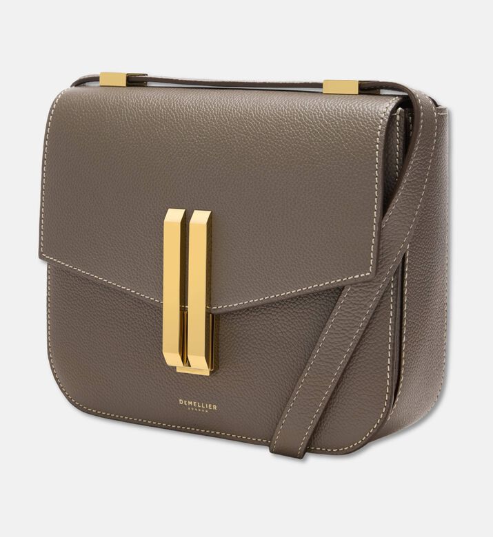 Demellier Vancouver Smooth Leather Cross Body Bag, Beige, Packshot View