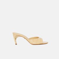 Croco Patent Leather Mid-heel Mules