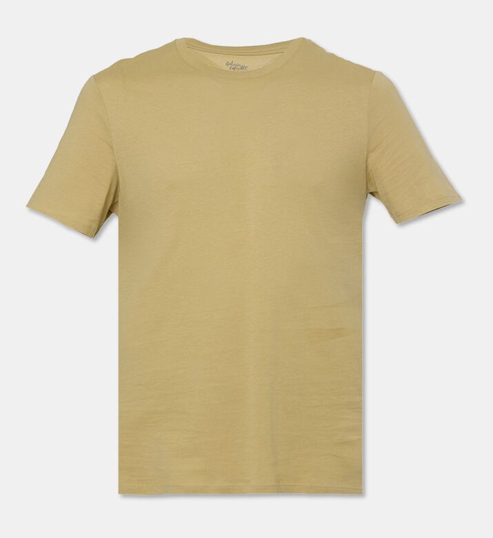Galeries Lafayette Shishron Organic Cotton T-shirt, Beige, L, Packshot View