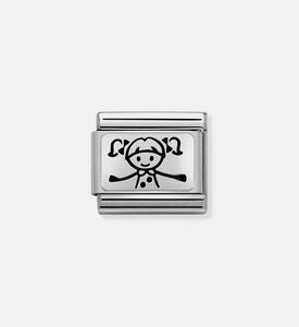 Composable Classic Link Sterling Silver Girl Charm Composable Classic Link Sterling Silver Girl Charm