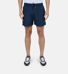 Nylon Solid Drawstring Swim Shorts