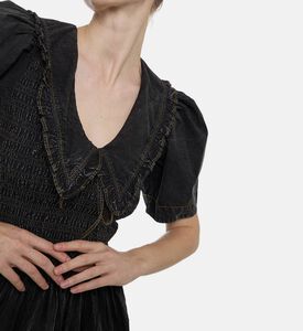 Ganni Cotton Mini Bubble Dress, Model View