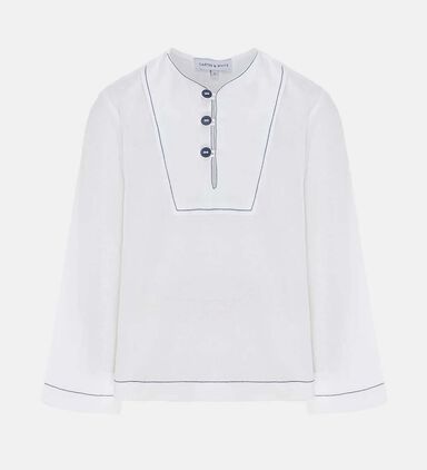 Long Wide Sleeve Button Down Top