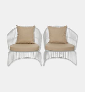 Home Deco and More Fresco White Patio Set, Packshot View