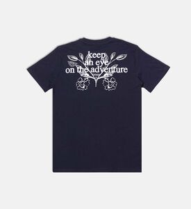 تيشيرت بقصة عادية بتطريز شعار