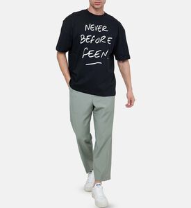 Text Print Crewneck T-shirt