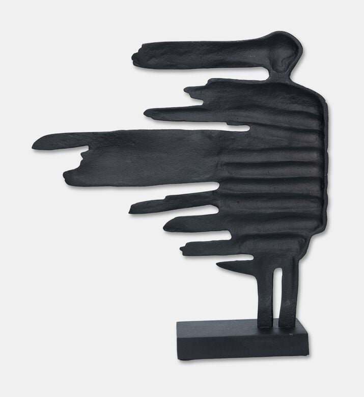 Home Deco and More Flowing Drape Figurine Sculpture, Black, L, Packshot View