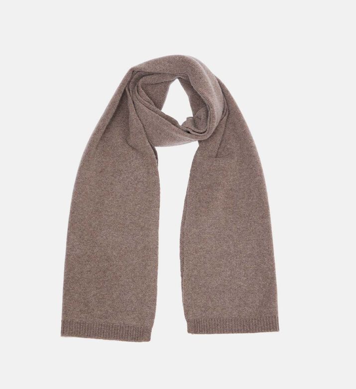 Cashmere Knit Ribbed Scarf