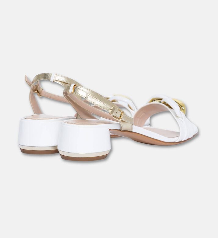 Albano Chain-embellished Sandals, White, Eu-40, Packshot View