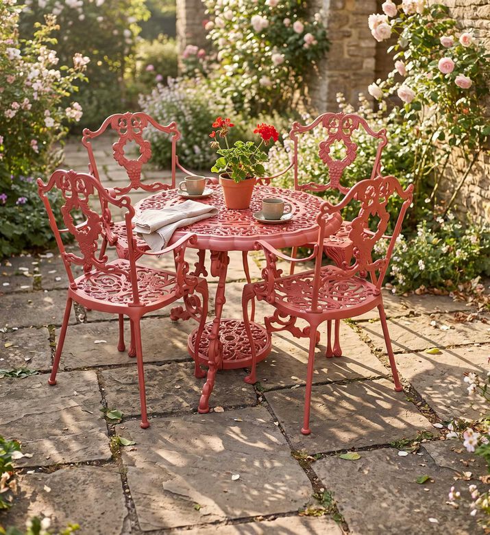 Home Deco and More Vintage-inspired Bistro Set, Packshot View