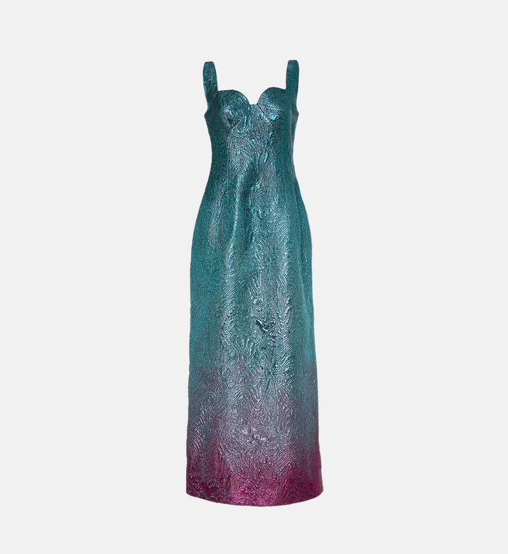 Savanna Aisha Brocade Sweetheart Dress, Blue, S, Packshot View