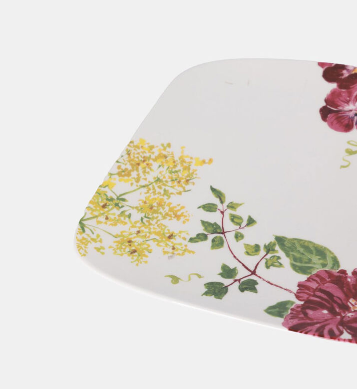 طبق مربع بطبعة زهرة ميلفيل طبق مربع بطبعة زهرة ميلفيل