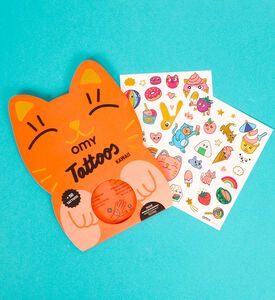 مجموعة ملصقات وشم مؤقتة كاواي