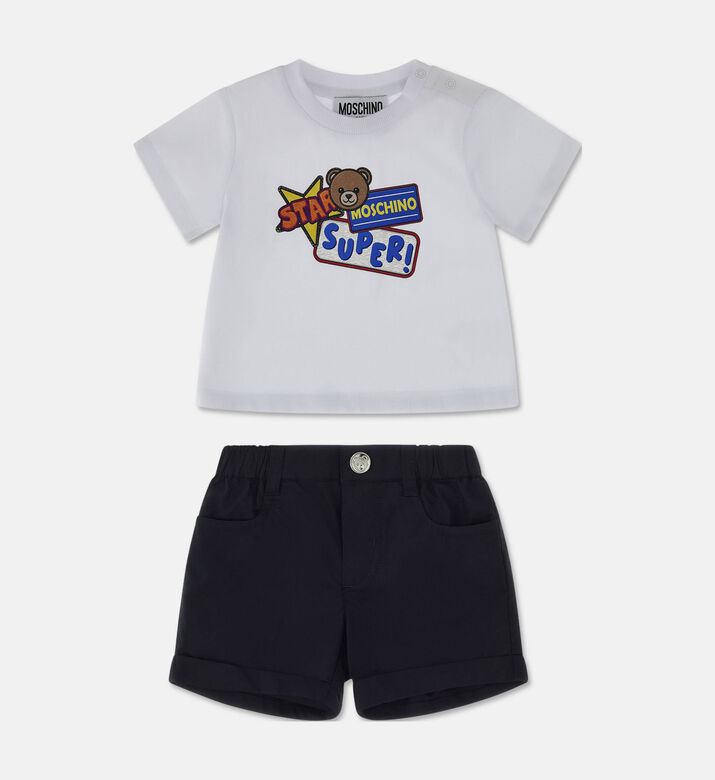 Moschino BKT Teddy Graphic 2-piece Short Set, Packshot View