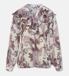 Carter and White Yasmine Printed Ruffled Blouse, Packshot View