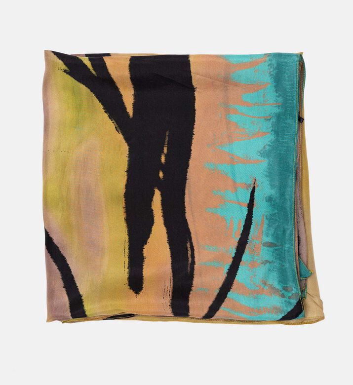 Multicolor Abstract-print Scarf
