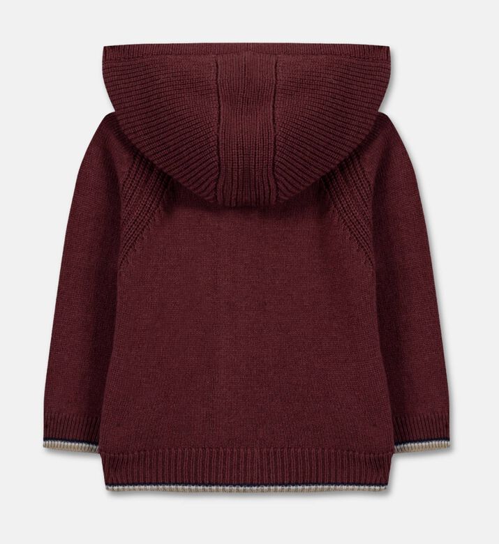Tartine et Chocolat Gilet 2, Burgundy, 36m, Packshot View