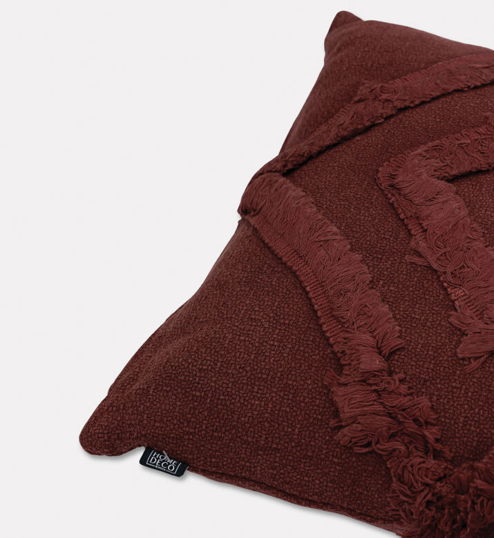 Home Deco and More Portabello Cotton Fringe Lace Cushion, Packshot View
