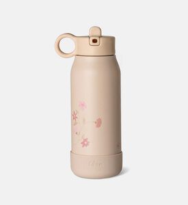 زجاجة مياه فولاذ مقاوم للصدأ مزينة بأزهار