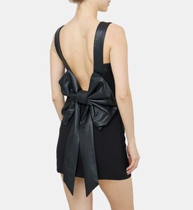 Leather Straps Fitted Mini Dress Leather Straps Fitted Mini Dress