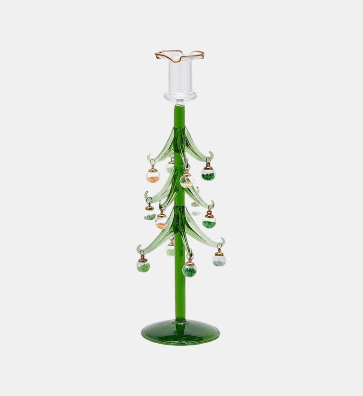Edg Tall Christmas Tree Candle Holder, Green, 32-cm, Packshot View