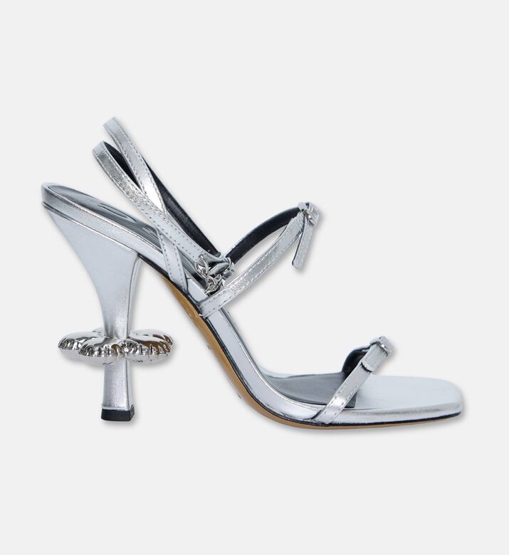 Marc Jacobs The Daisy Heel Sandals, Silver, Eu-39, Packshot View