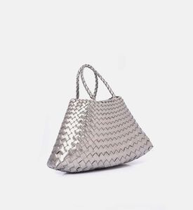 Dragon Diffusion Santa Croce Small Leather Bag, Grey, Packshot View