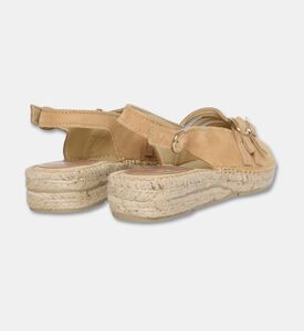 Salvi Espadrille Slingback Triple Buckle Straps Flats, Camel, Eu-41, Packshot View