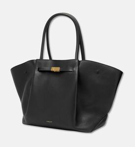 Demellier New York Grained Leather Bag, Black, Packshot View