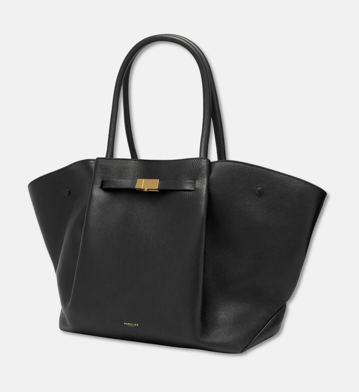 Demellier New York Grained Leather Bag, Black, Packshot View