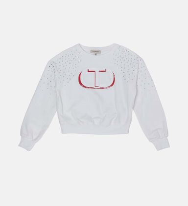 Rhinestone Boxy Sweatshirt