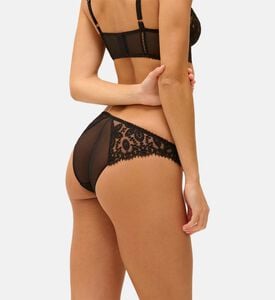 Sheer Lace Panel Scalloped Edge Mid-rise Briefs Sheer Lace Panel Scalloped Edge Mid-rise Briefs