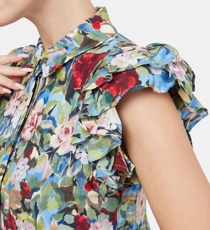 Meeko Floral Ruffle Mini Dress Meeko Floral Ruffle Mini Dress